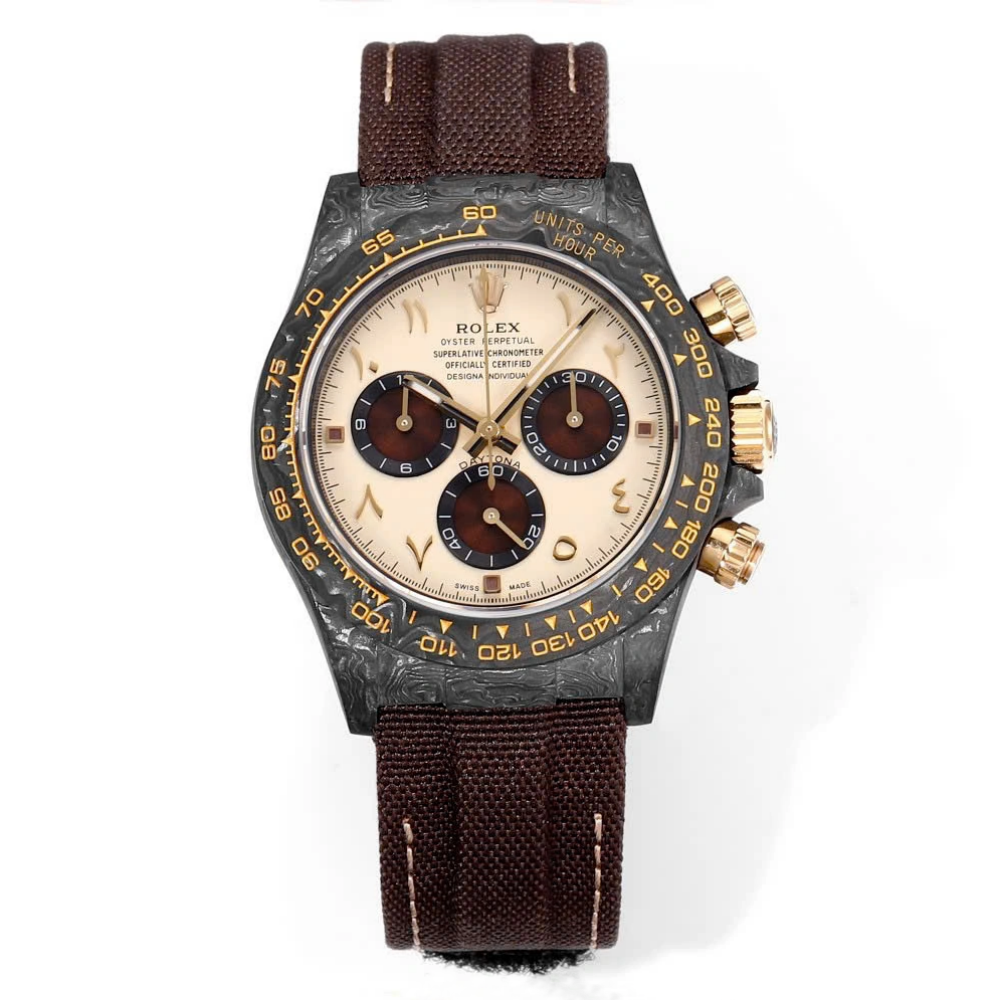 【Super Clone】ROLEX Cosmograph Daytona DIW Carbon “DESERT EAGLE ARABIC” 40mm Replica 1:1 – Top Quality Version