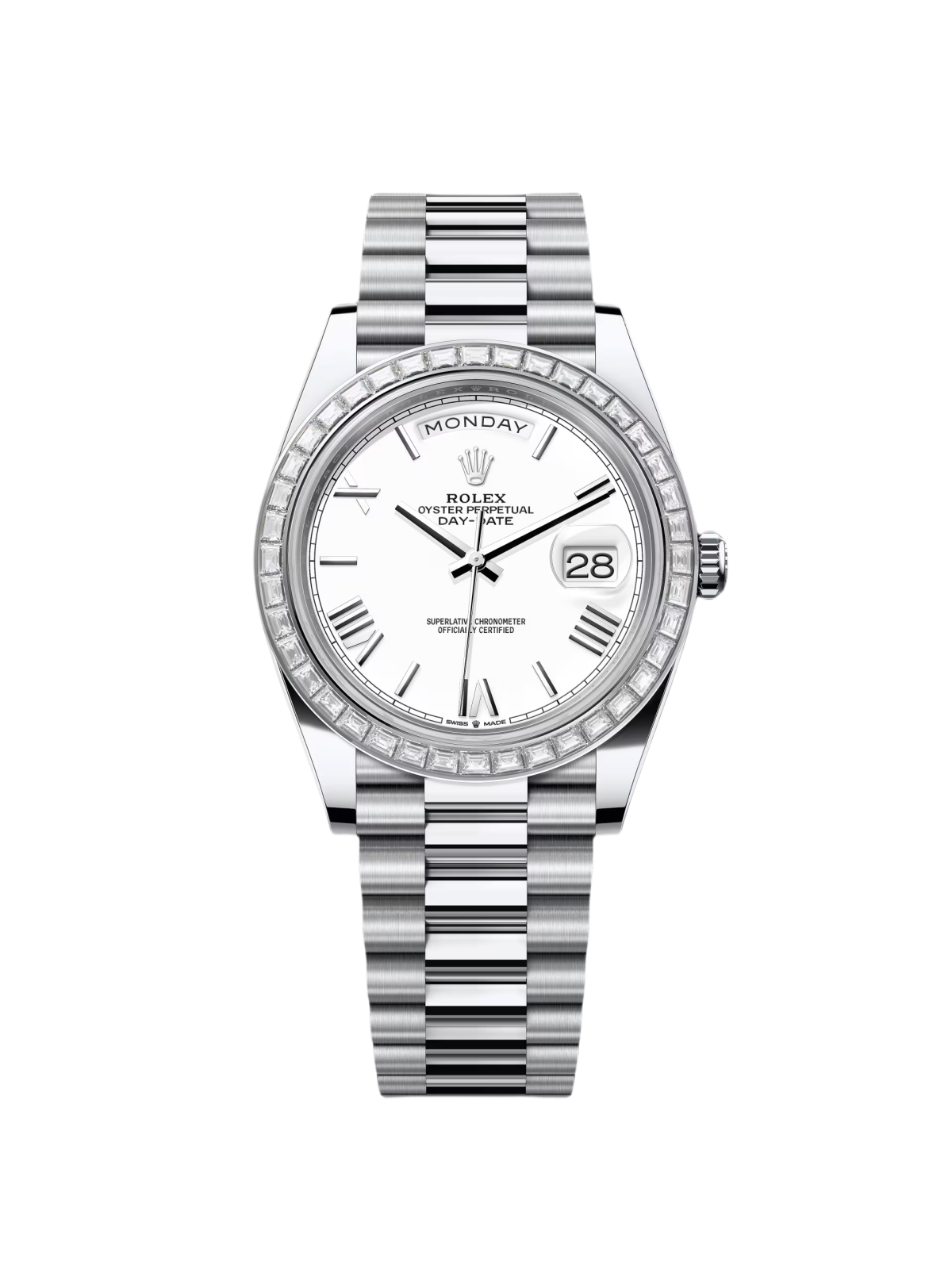 【Super Clone】ROLEX Day-Date 40mm 228396TBR-0018 White Roman Dial