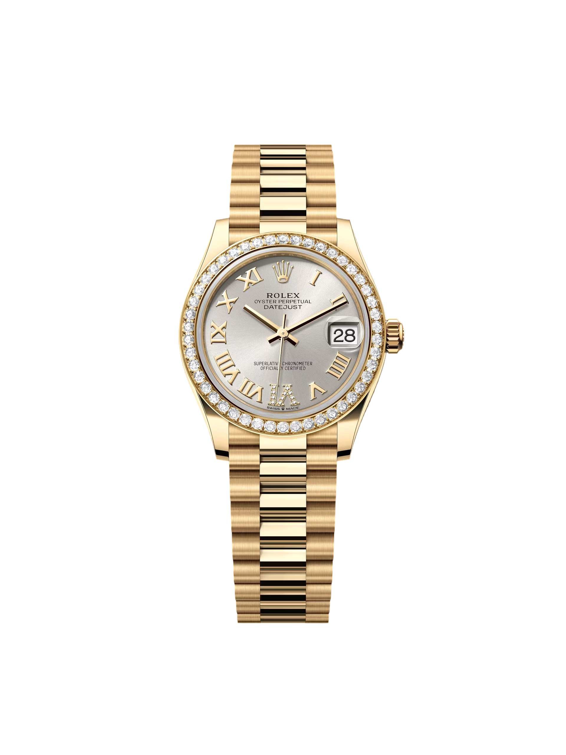 【Super Clone】ROLEX Datejust m278288RBR-0020 Silver 31mm Dial President Bracelet Watch