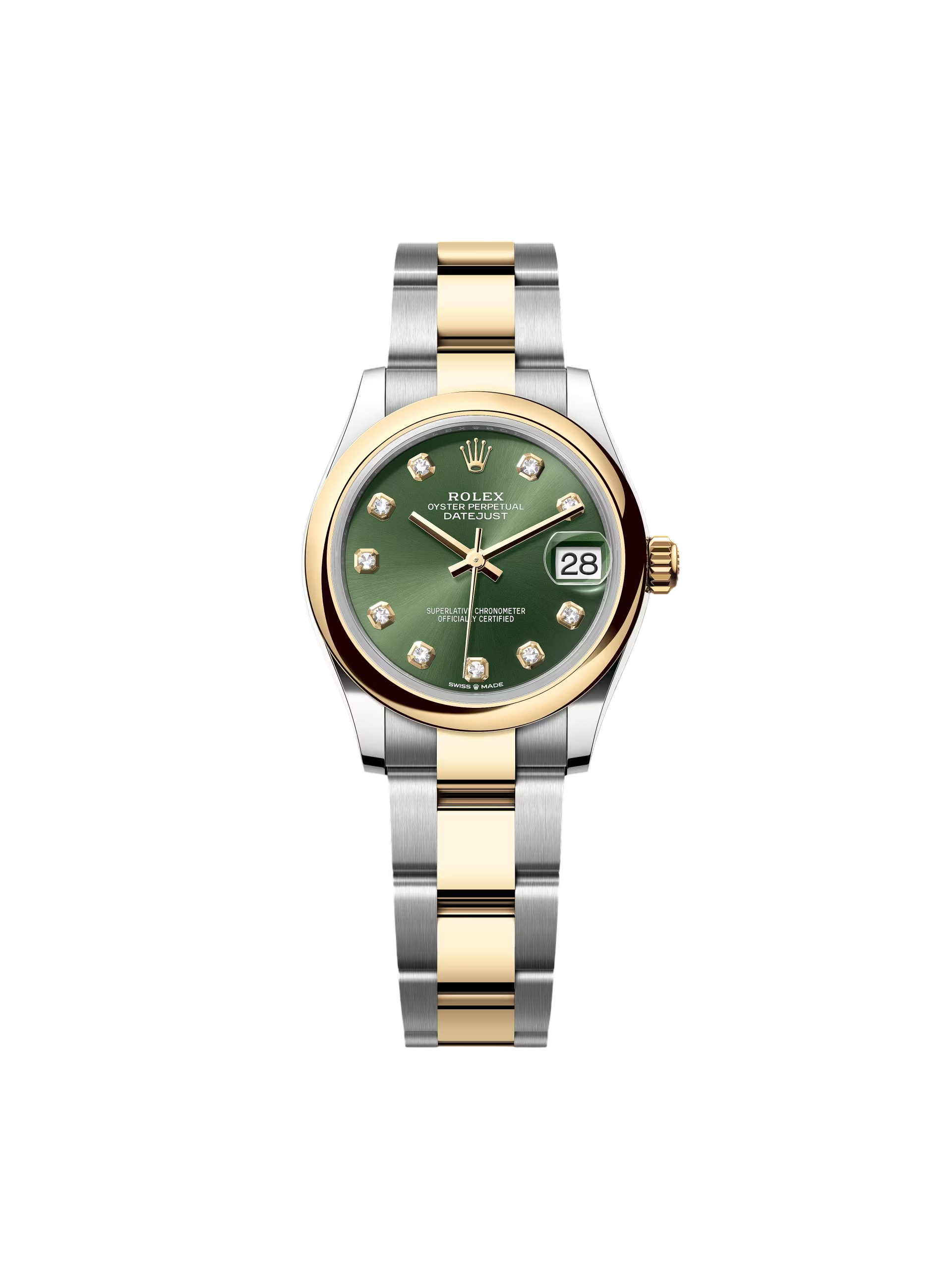 【Super Clone】ROLEX Datejust m278243-0029/0030 31mm Olive Green Dial Yellow Rolesor Oyster Watch