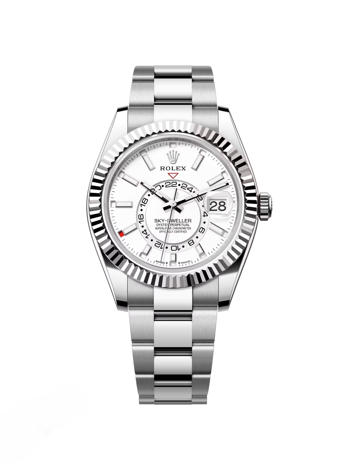 【Super Clone】ROLEX  Sky-Dweller 42mm 336934-0003/0004 Stainless Steel White Dial Oyster
