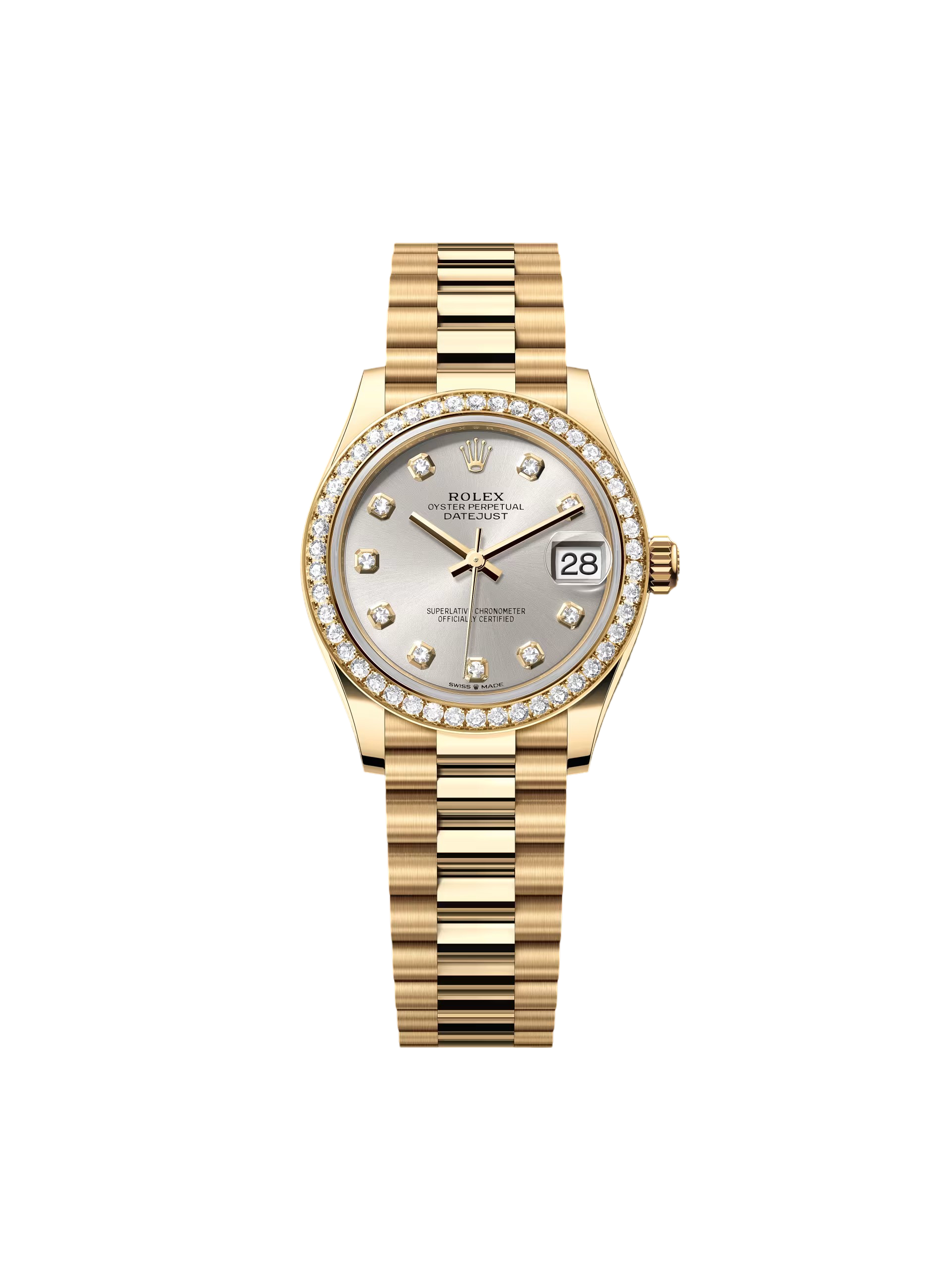 【Super Clone】ROLEX Datejust m278288RBR-0028 Silver 31mm Dial President Bracelet Watch