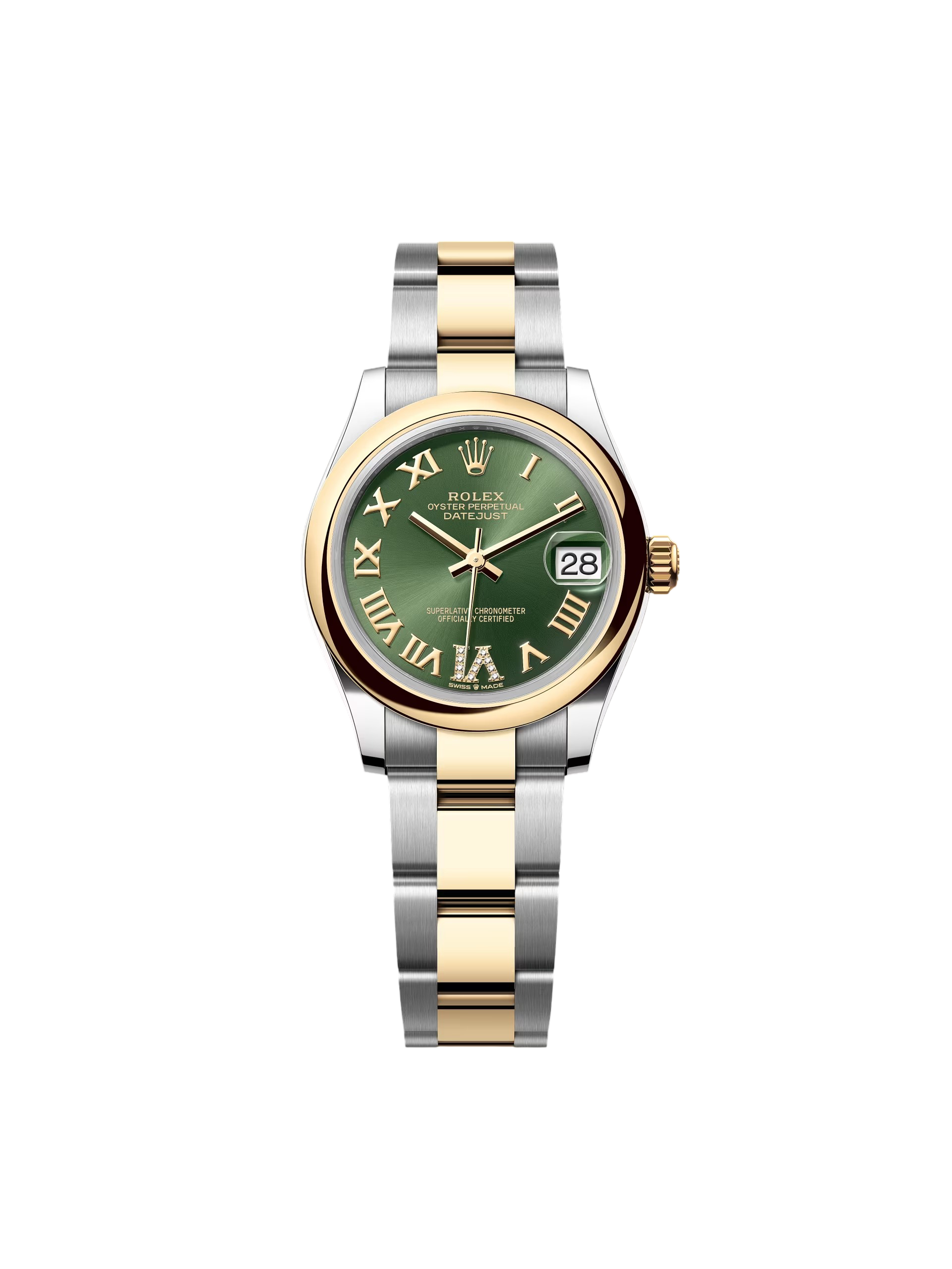 【Super Clone】ROLEX Datejust m278243-0015/0016 31mm Olive Green Dial Yellow Rolesor Oyster Watch