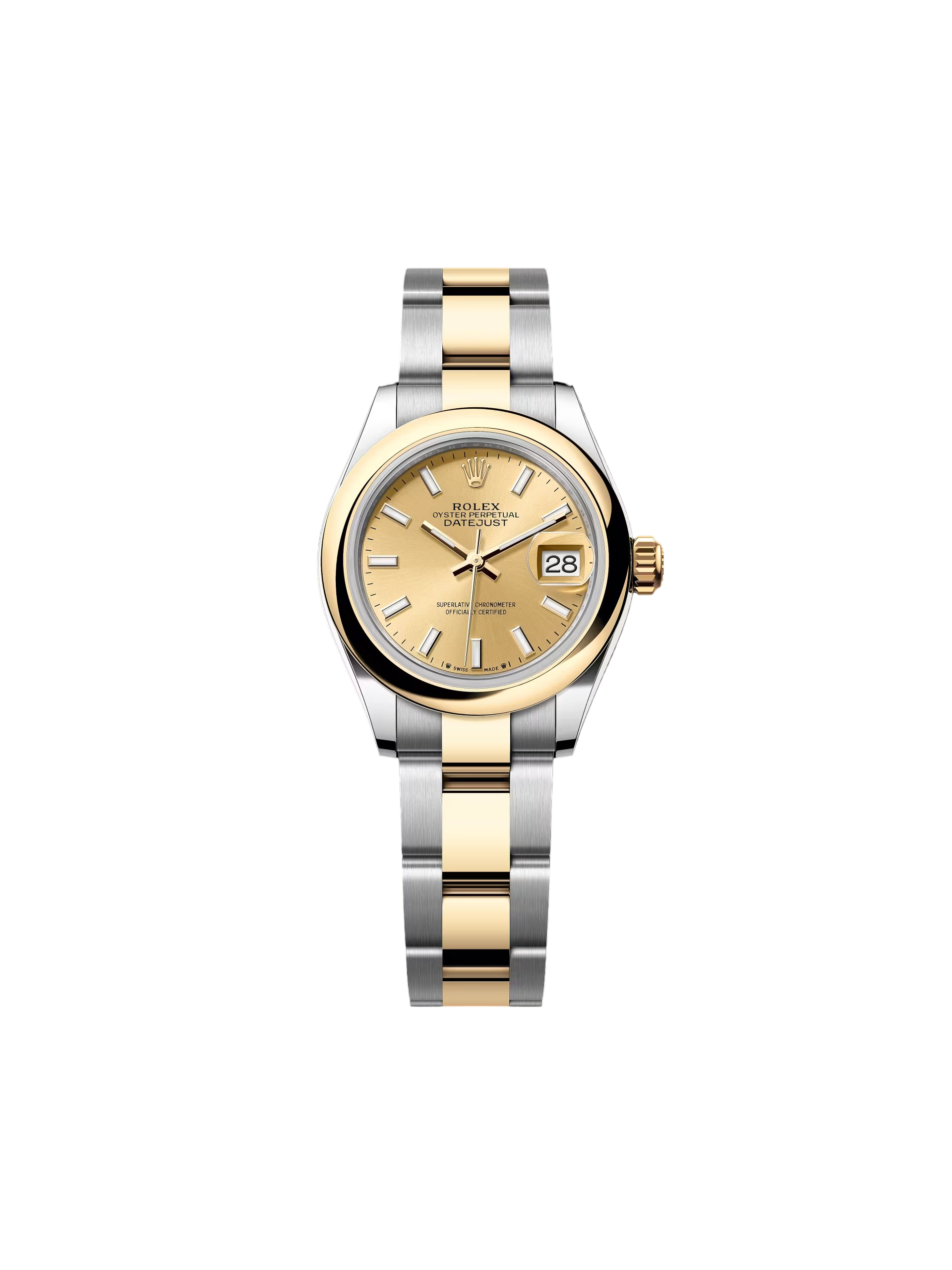【Super Clone】ROLEX Lady-Datejust 28mm  279163 Champagne Dial Oyster Bracelet