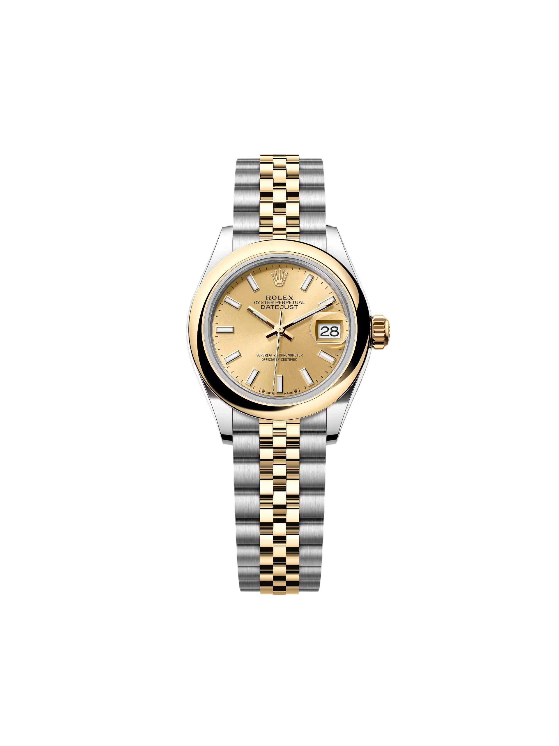 【Super Clone】ROLEX Lady-Datejust 28mm  279163 Champagne Dial Oyster Bracelet