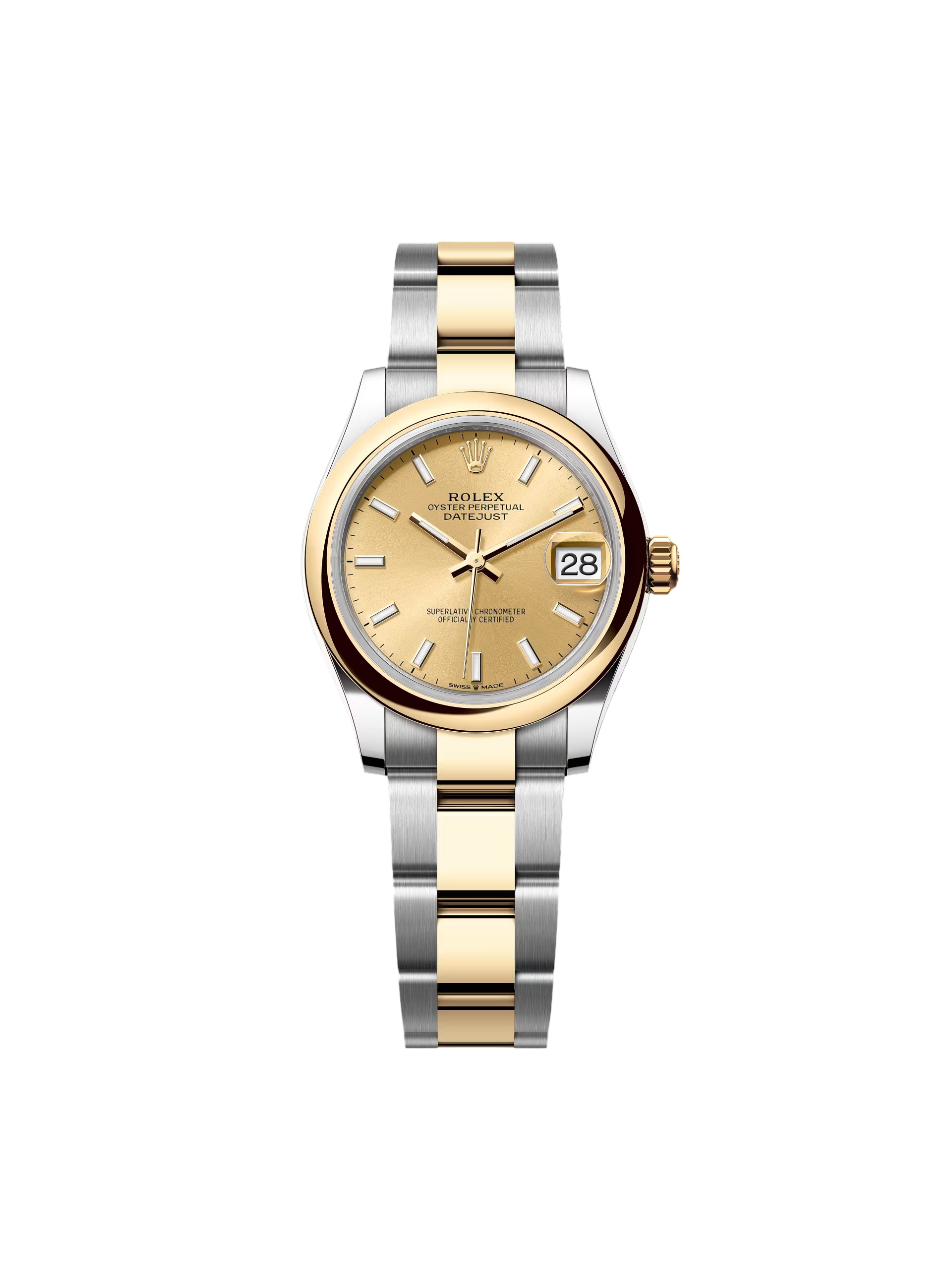 【Super Clone】ROLEX Datejust m278243-0013/0014  31mm Champagne Dial Yellow Rolesor Oyster Watch