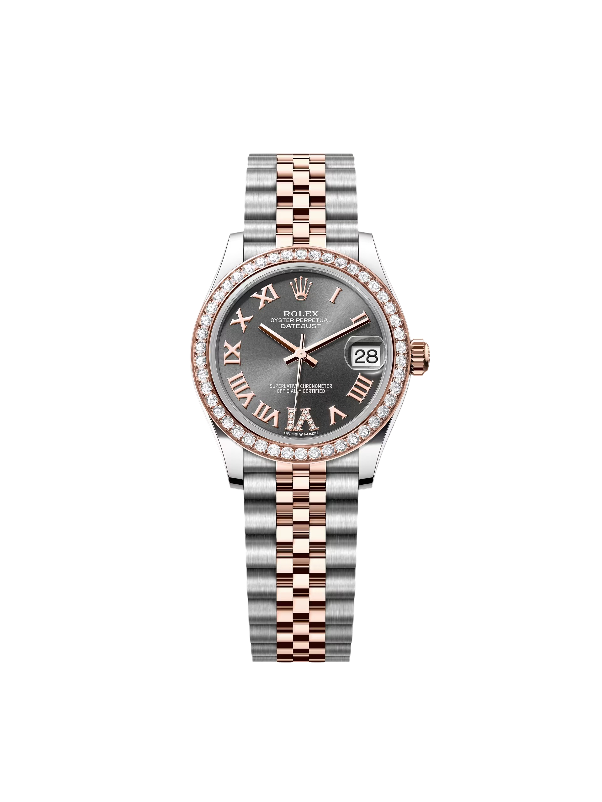 【Super Clone】ROLEX Datejust m278381-0029/0030 Slate Roman Diamond Dial Diamond-Set Bezel 31mm