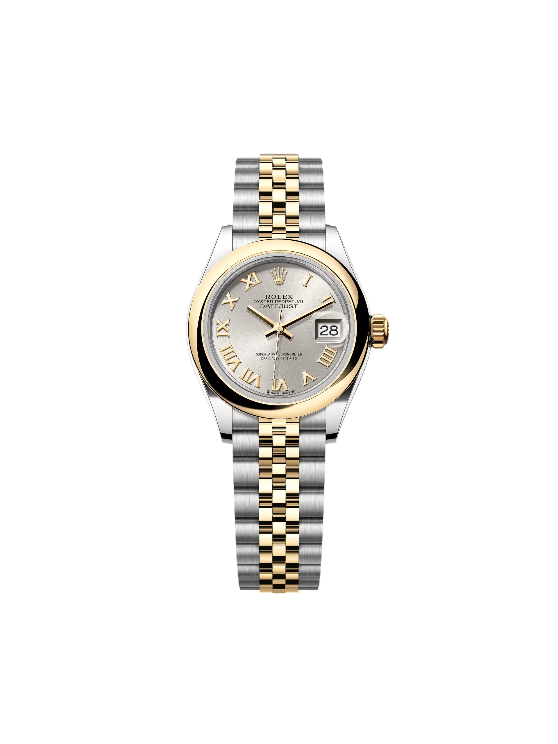 【Super Clone】ROLEX Lady-Datejust 28mm  279163 Silver Roman Dial Oyster Bracelet