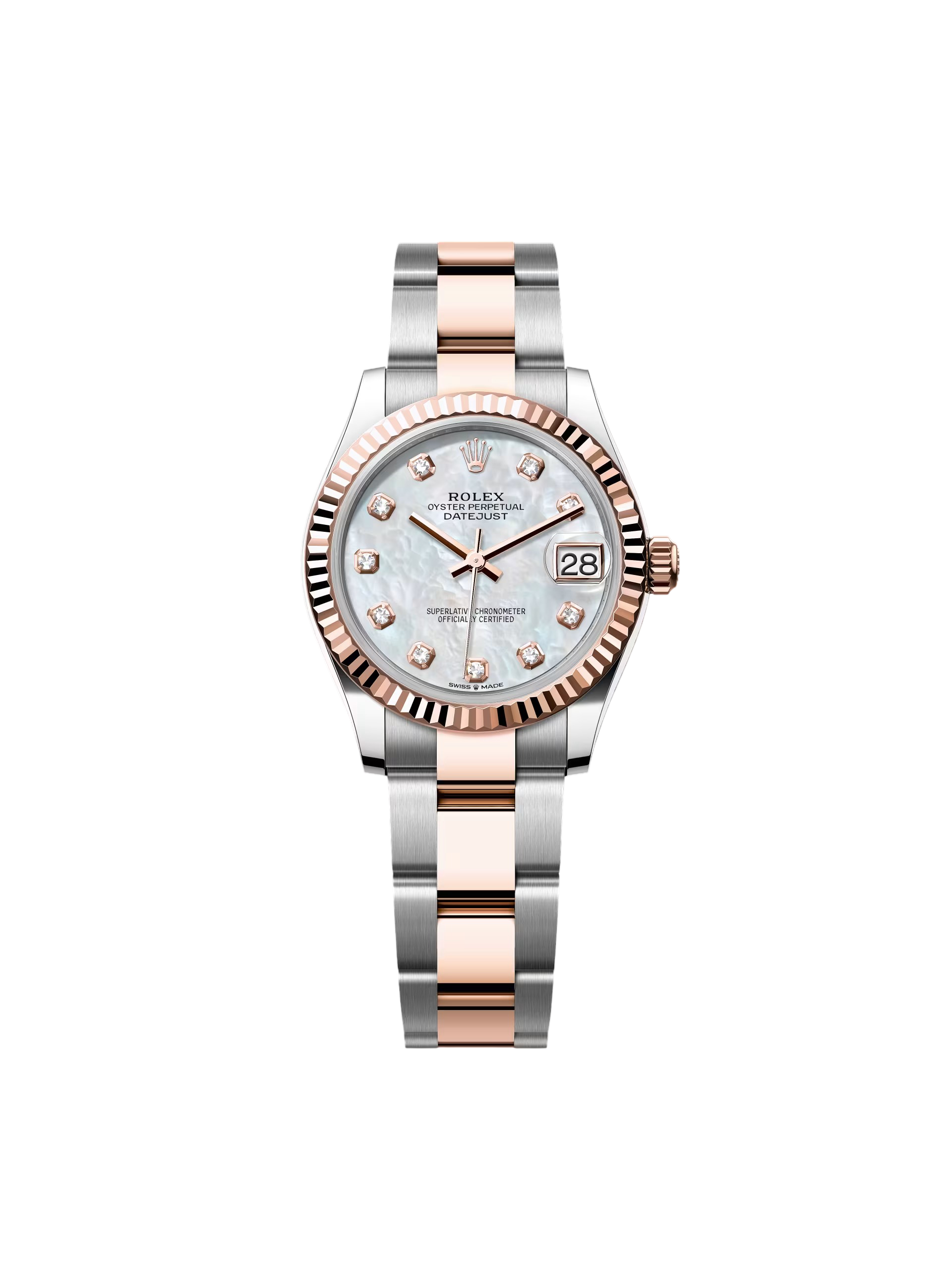 【Super Clone】ROLEX Datejust m278271-0025/0026 White Mother-of-Pearl 31mm Dial Oyster Bracelet Watch