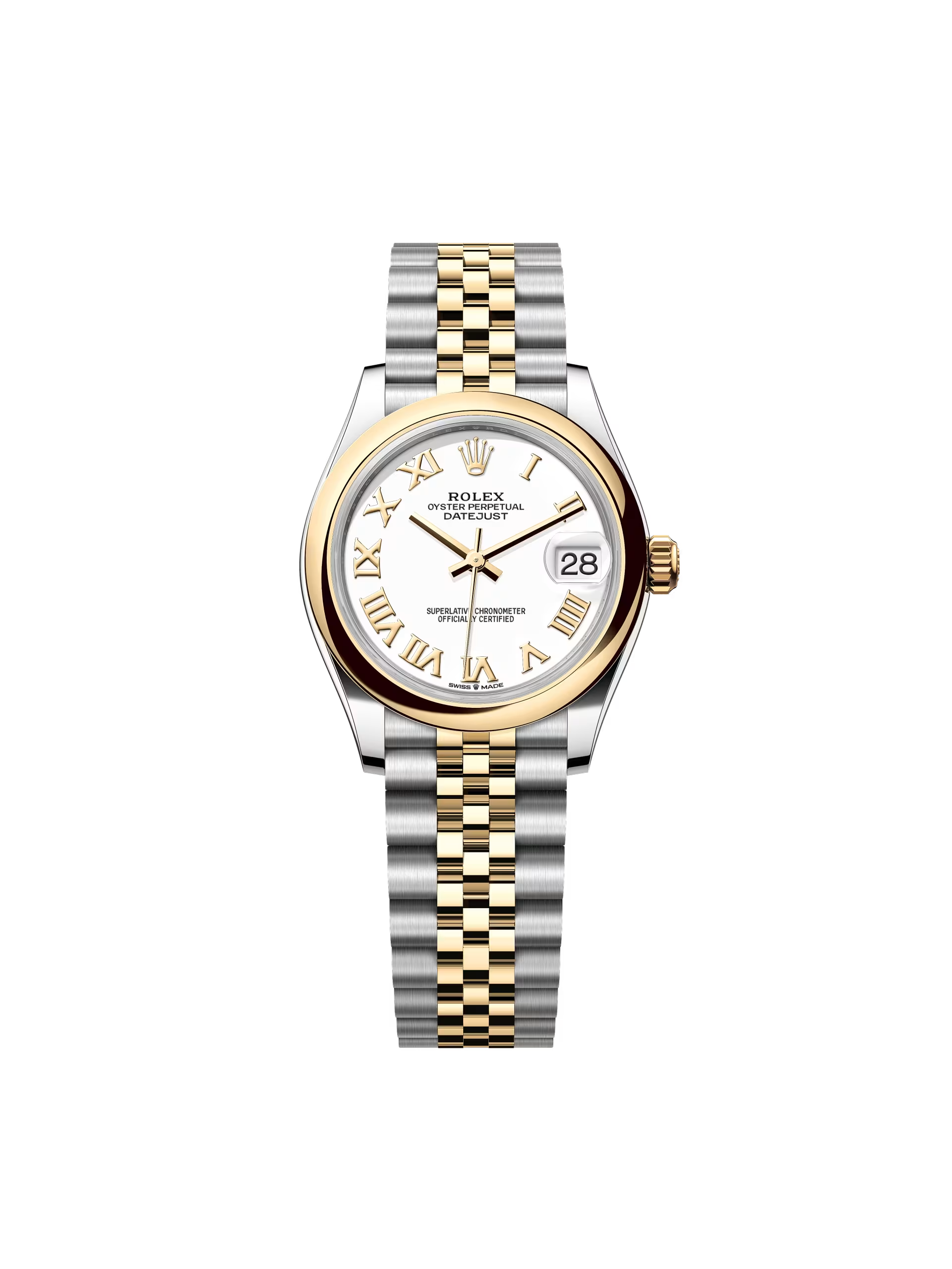 【Super Clone】ROLEX  Datejust m278243-0001/0002 31mm White Dial Yellow Rolesor Oyster Watch