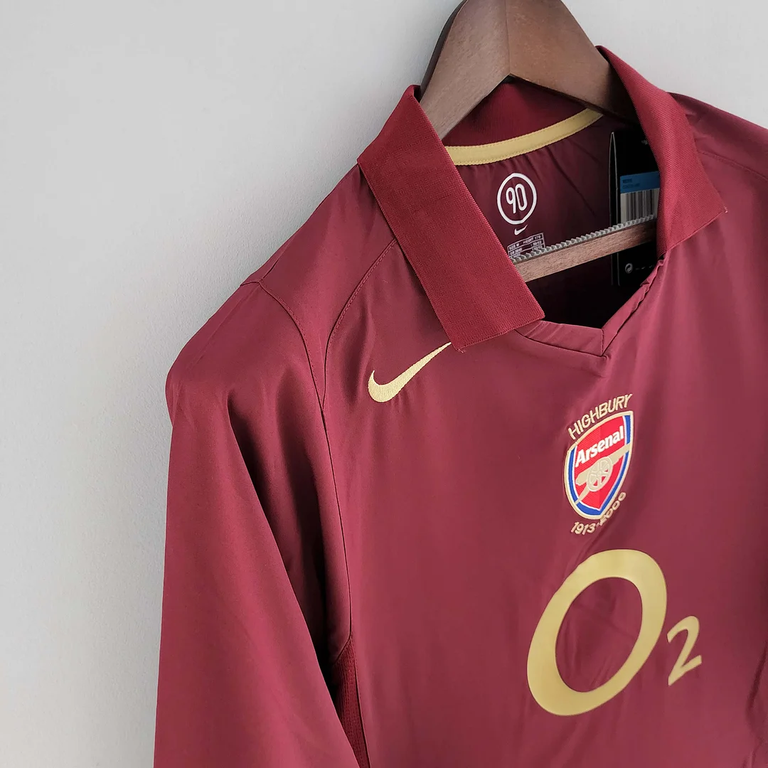 Arsenal Retro Long Sleeve Home Football Shirt 2005/2006