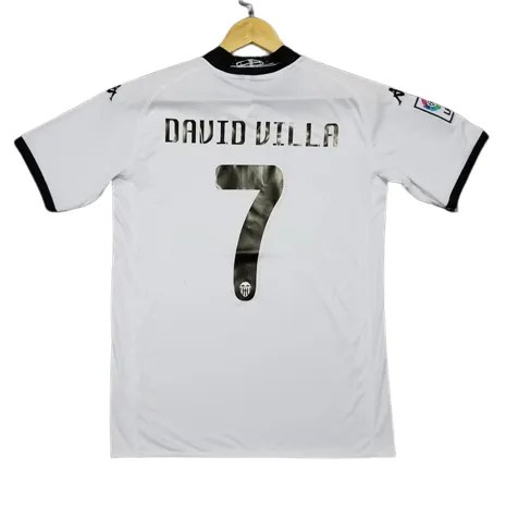 Valencia 2009/10 VICENTE #14 DAVID VILLA #7 Retro Jersey Home