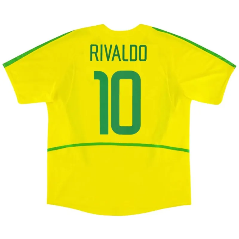 Brazil Retro Jersey Home World Cup 2002
