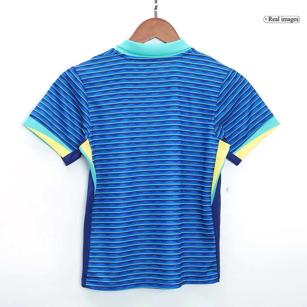 Kids Brazil Custom Away Full Soccer Kits 2024