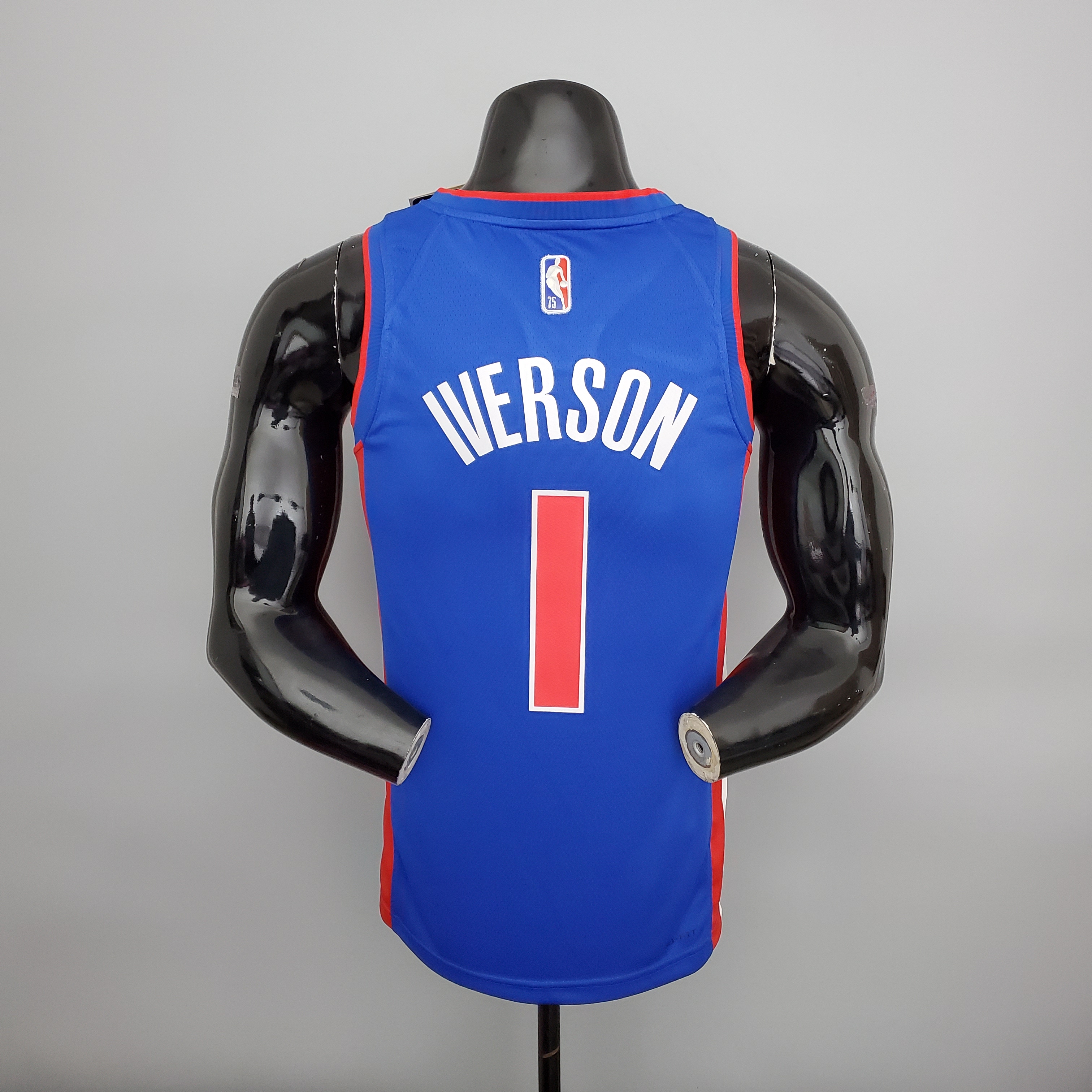 Allen Iverson Detroit Pistons 75th Anniversary Swingman Jersey Blue