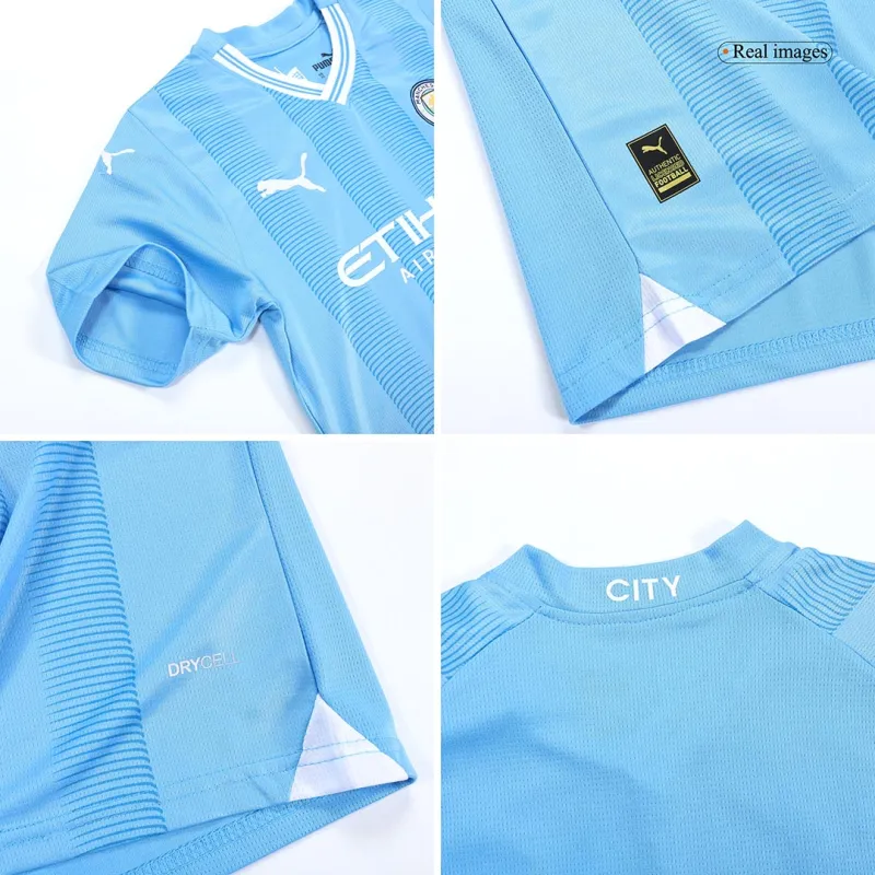 2023/24 Kids Manchester City Home Kit(Jersey+Short+Socks)