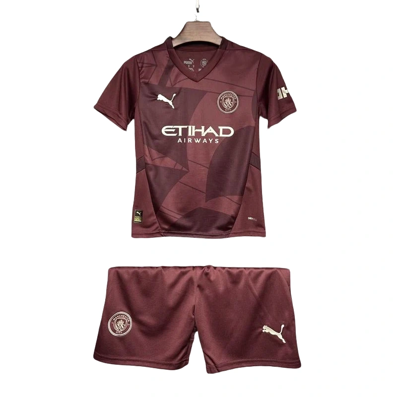 24-25 Manchester City Third Away Kids Kit Jersey+Shorts