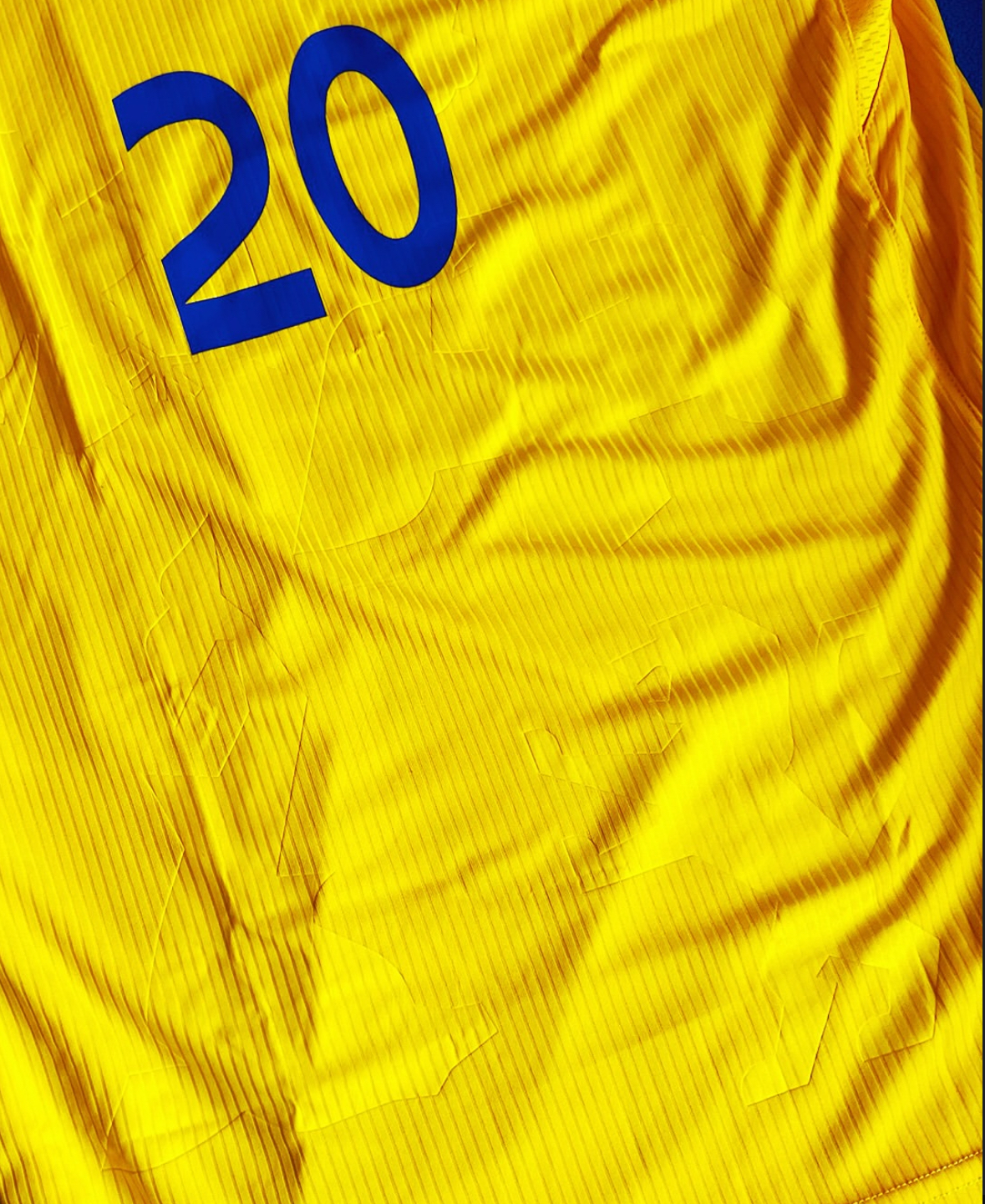 Romania's home football jersey for 2025-26 Fan version