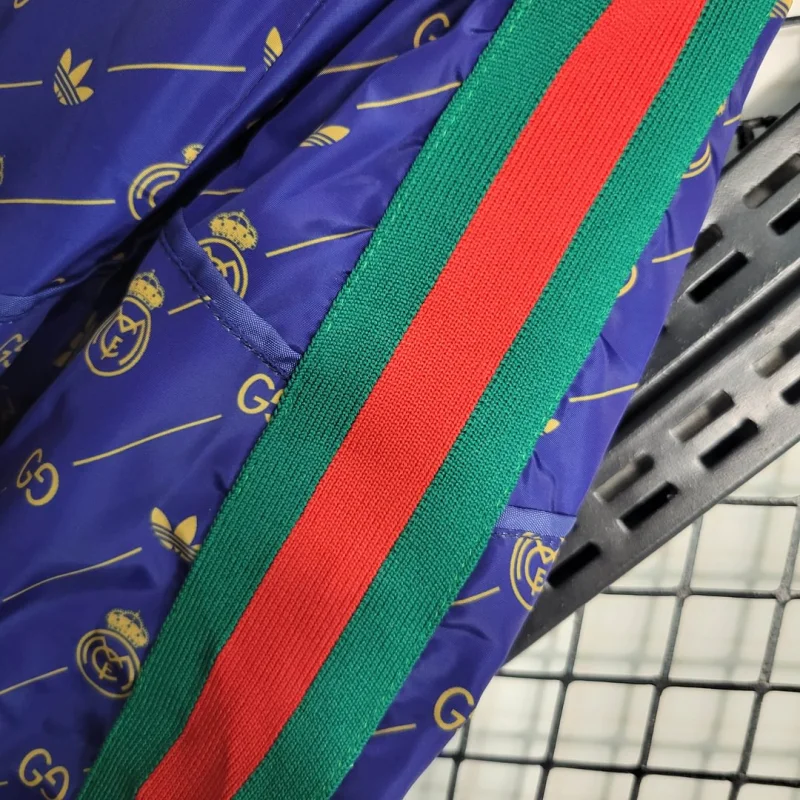 23-24 Real Madrid GUCCI joint Windbreaker Blue Football Shirt
