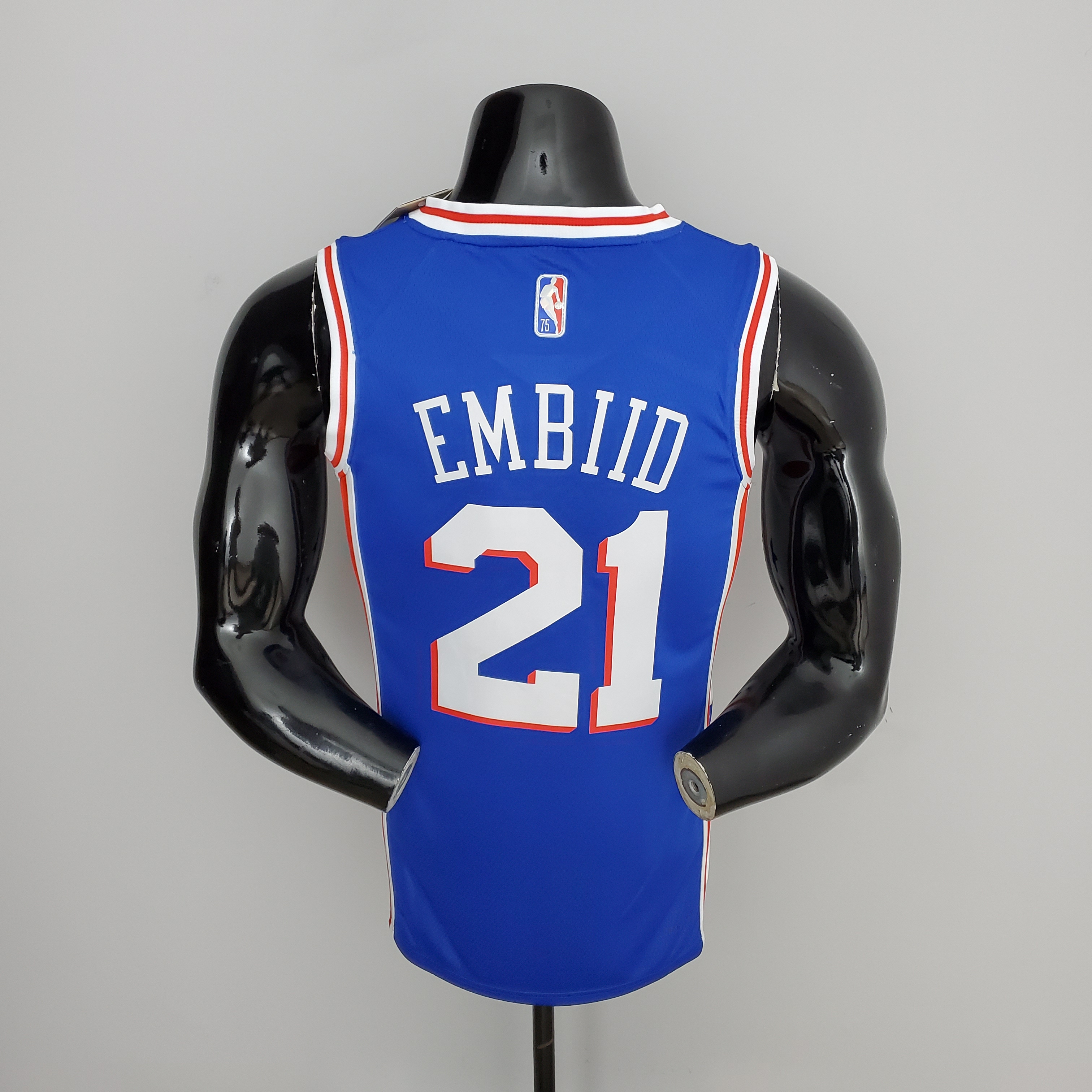 Joel Embiid Philadelphia 76ers 75th Anniversary Swingman Jersey Blue