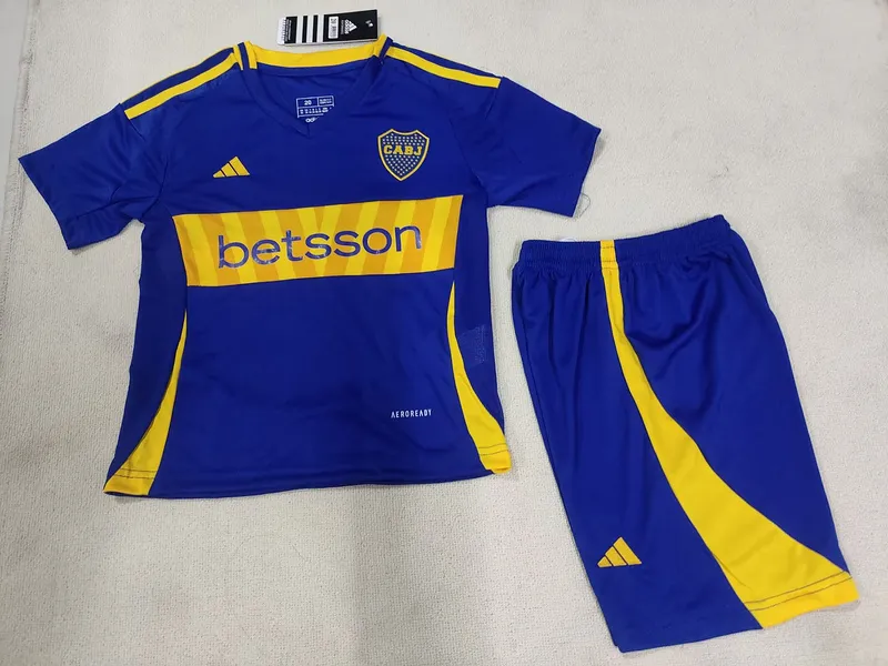 24-25 Boca Juniors Home Kids Kit Jerseys+Shorts