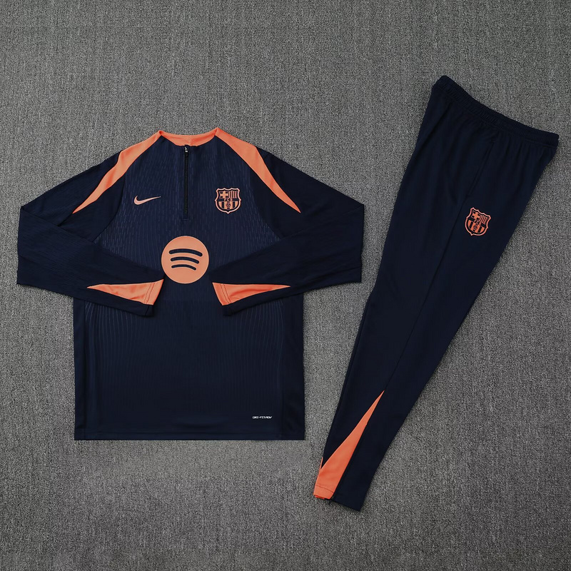 25-26 Barcelona Navy&Orange Training Kits Football Track suits