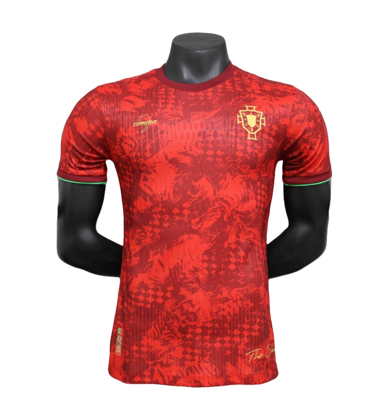 2025 Portugal Red Flower Special Edition Player Version Shirt