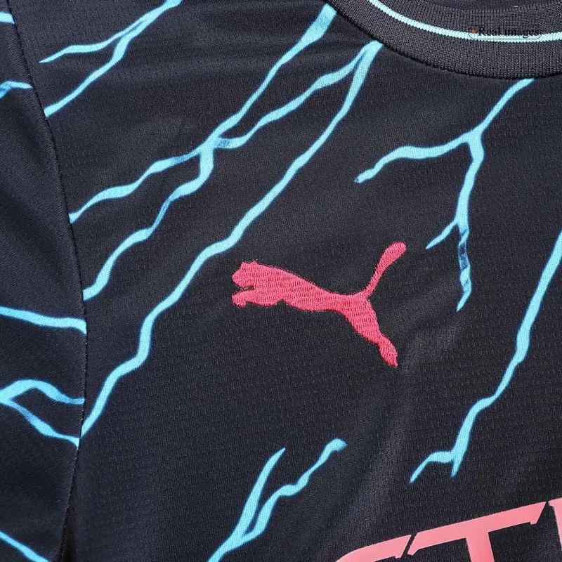 2023/24 Kids Manchester City Third Away Kit Jersey+Shorts