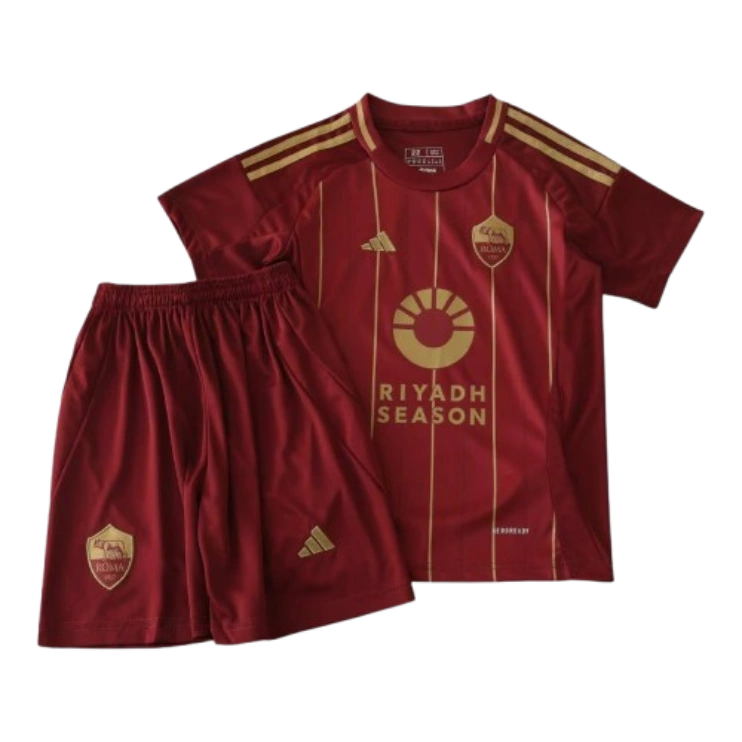 24-25 AS Roma Home Kids Kit Jersey+Shorts
