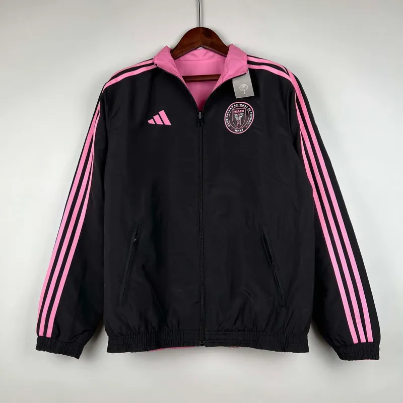 2023-2024 Inter Miami Reversible Windbreaker（black-pink）Soccer Jersey 1:1 Thai Quality