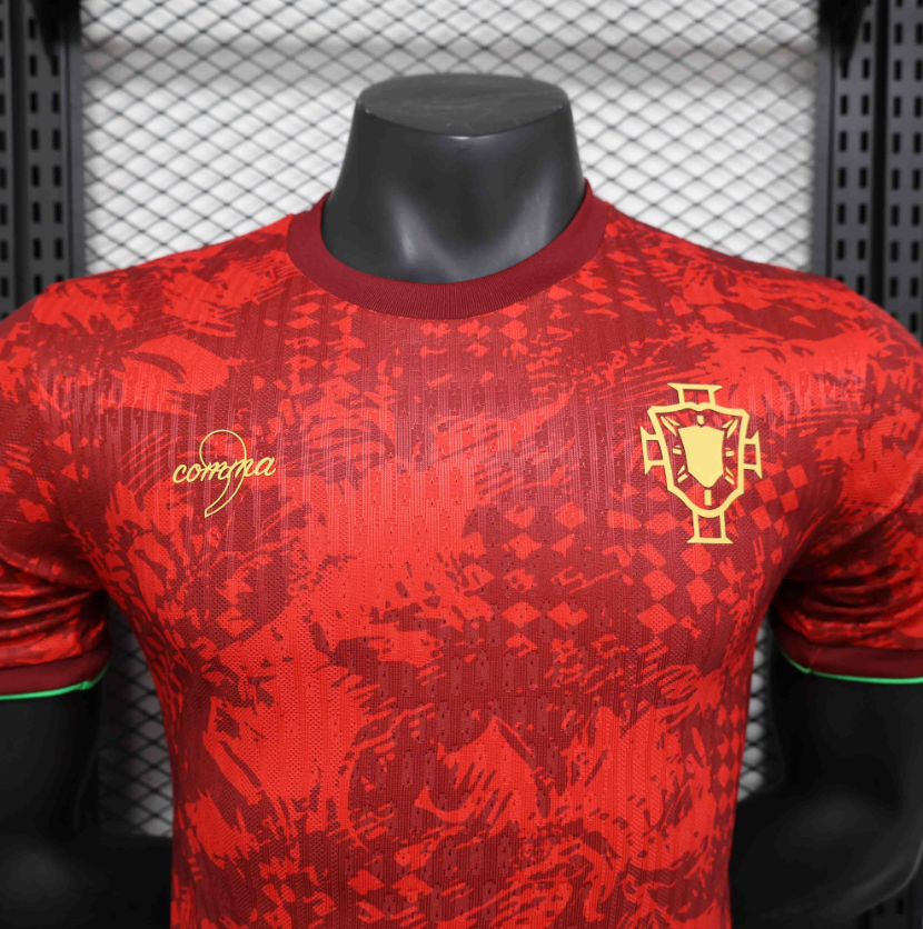 2025 Portugal Red Flower Special Edition Player Version Shirt