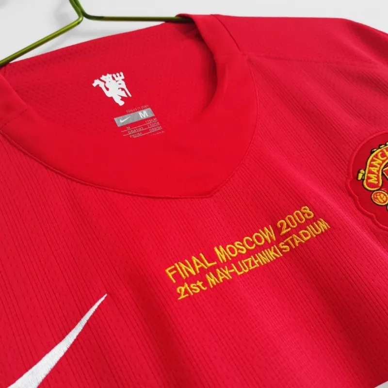 2007-08 Manchester United Retro Long Sleeve Jersey UCL Final Home