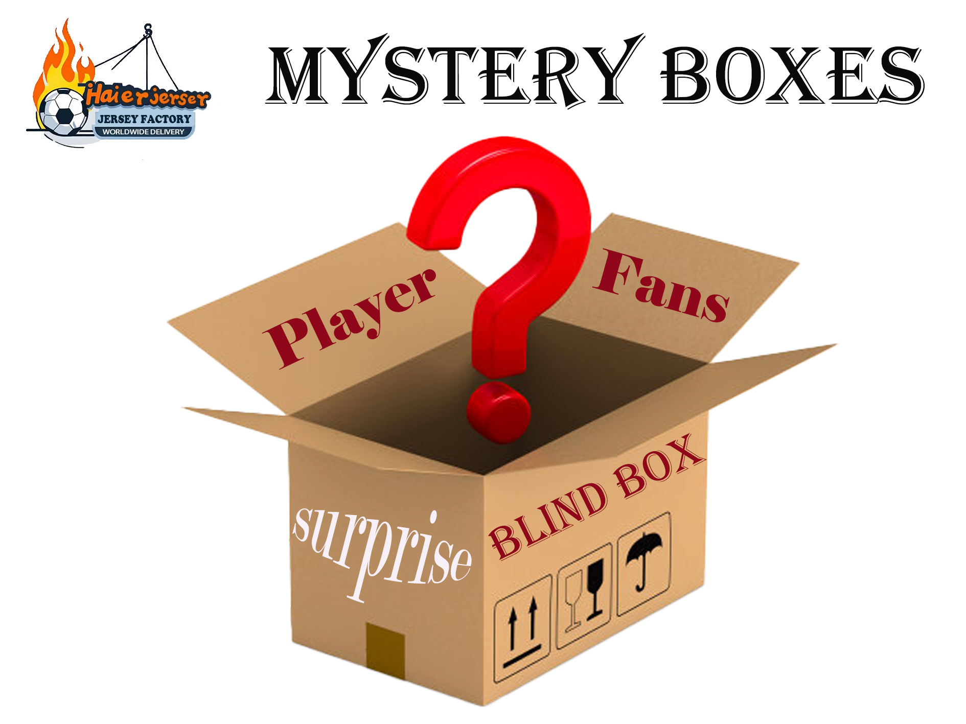 Men's football jersey mysterious box - non customized