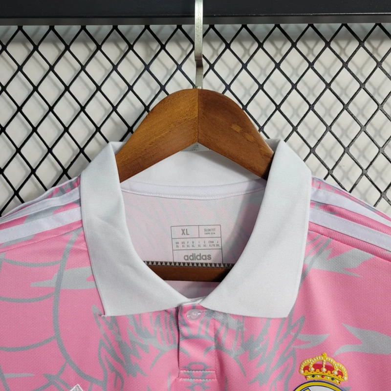 23-24 Real Madrid Chinese Dragon Pink Football Shirt