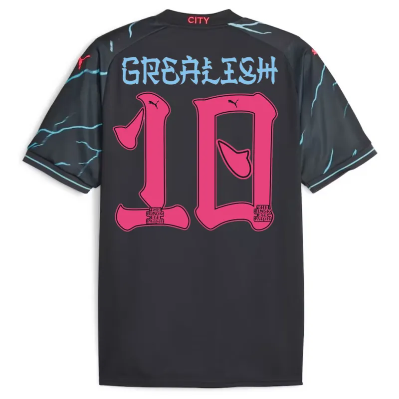 2023/24 Manchester City HAALAND #9 GREALISH #10 DE BRUYNE #17 J.ALVAREZ #19 FODEN #47 Japanese Tour Printing Third Jersey