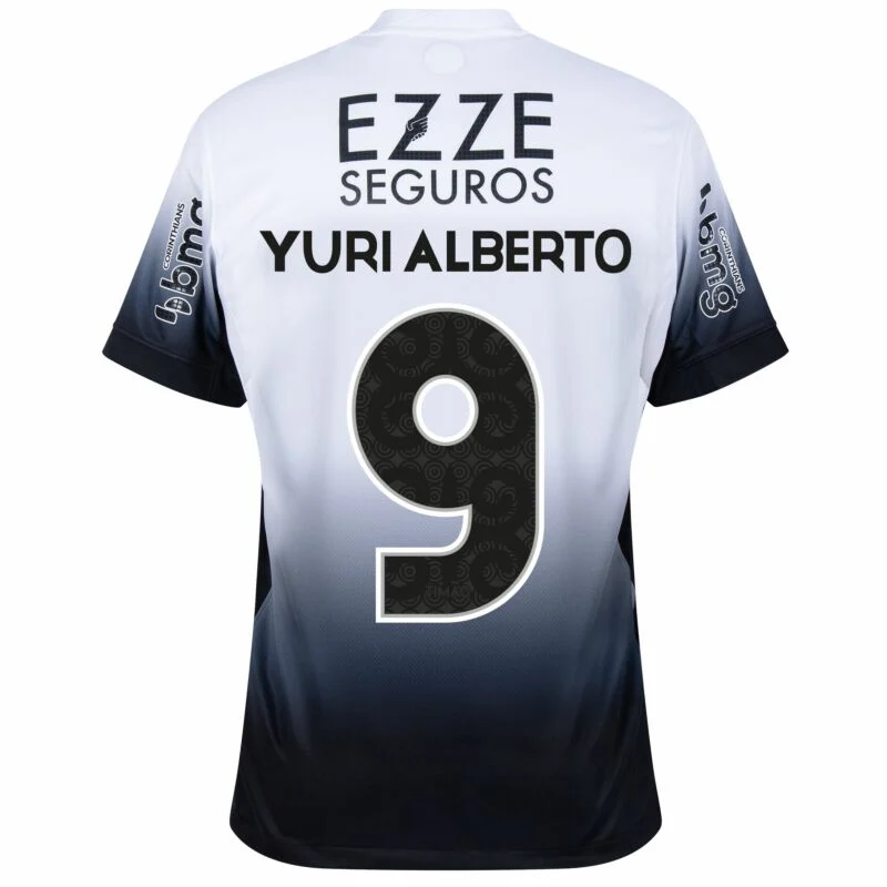 Corinthians Home Yuri Alberto 9 Shirt incl. Full Sponsor Set 2024-2025 Player version / fans version Non-Customize