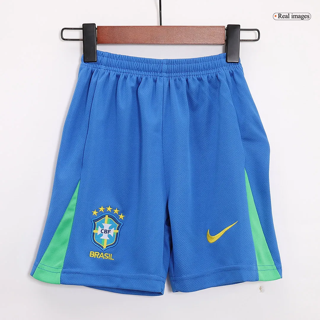 Kids Brazil Custom Home Full Soccer Kits 2024