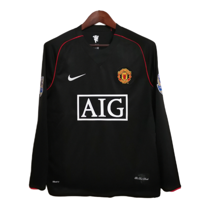 07-08 Retro Long Sleeve Manchester United #7 Ronaldo Third Away Soccer Jersey