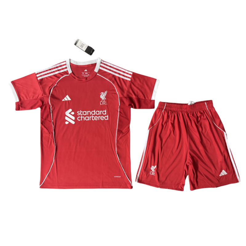 2025-26 Liverpool home Kids football jersey Kits