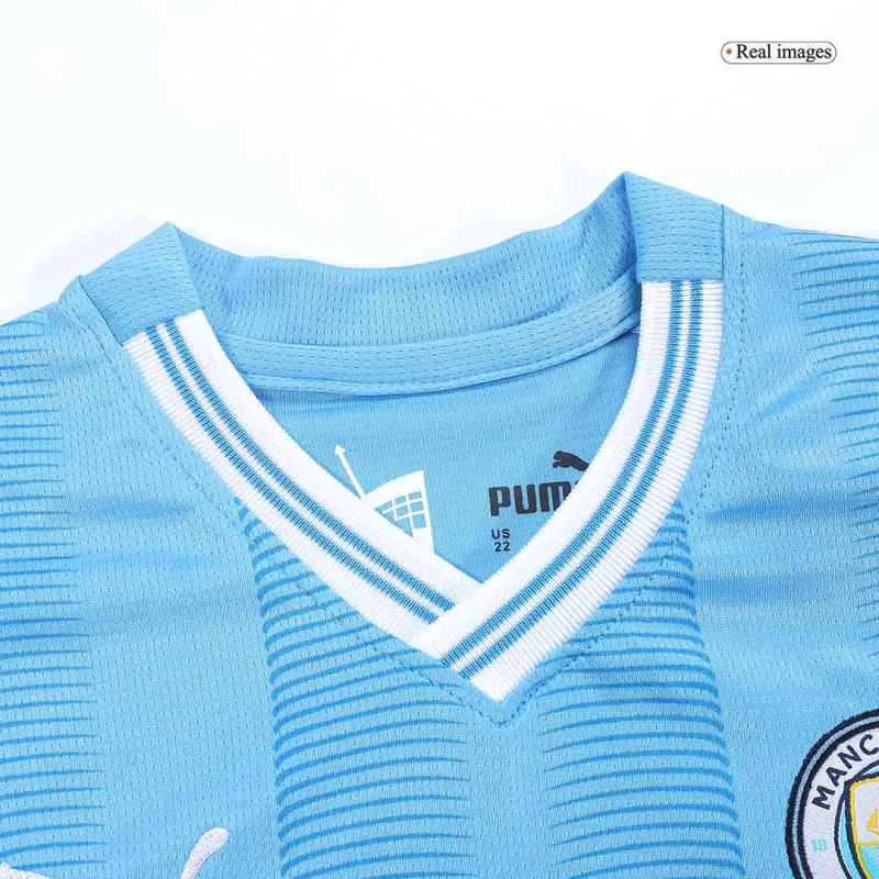 2023/24 Kids Manchester City Home Kit(Jersey+Short+Socks)