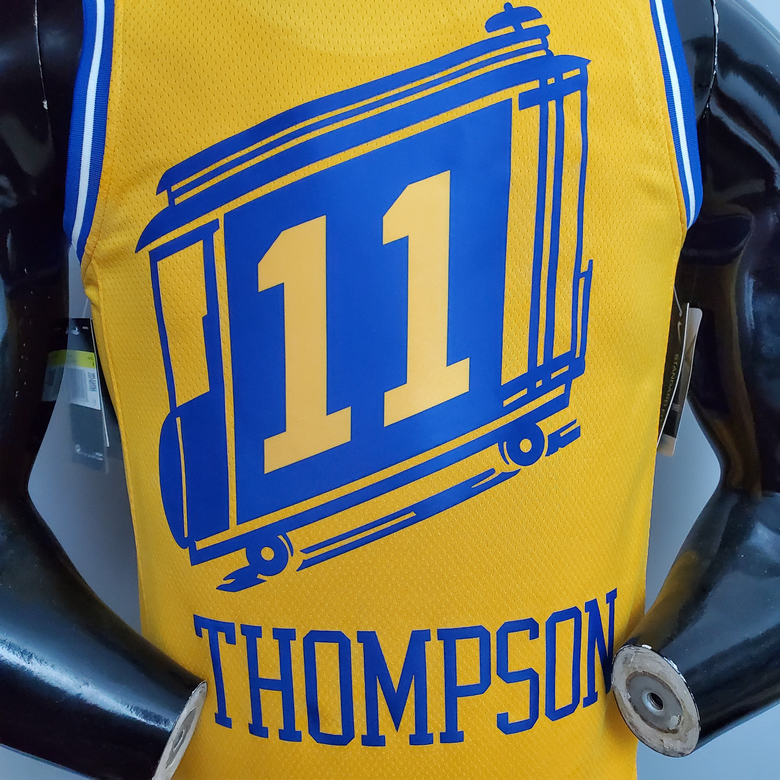Klay Thompson Golden State Warriors Tram Version Swingman Jersey Yellow