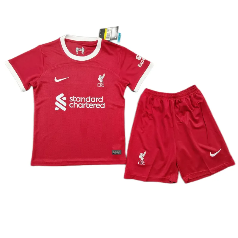 23-24 Kids Liverpool Home Whole Kit(Jersey+Short+Socks)