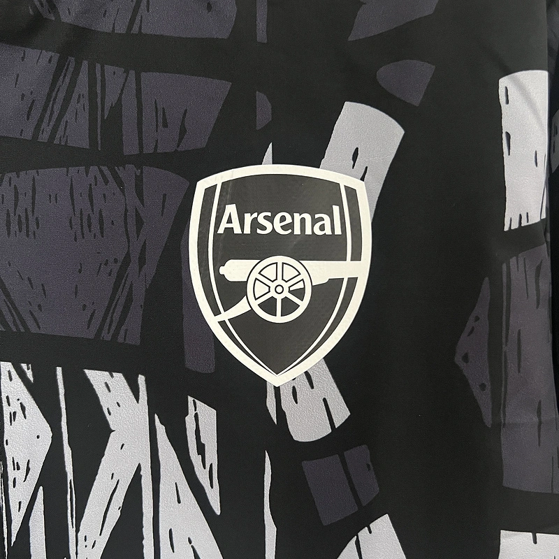 24-25 Arsenal Grey&black Windbreaker Jacket Football