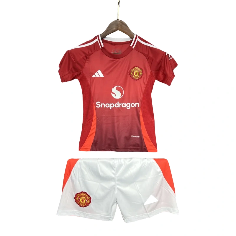 24-25 Manchester United Home Kids Jersey+Shorts