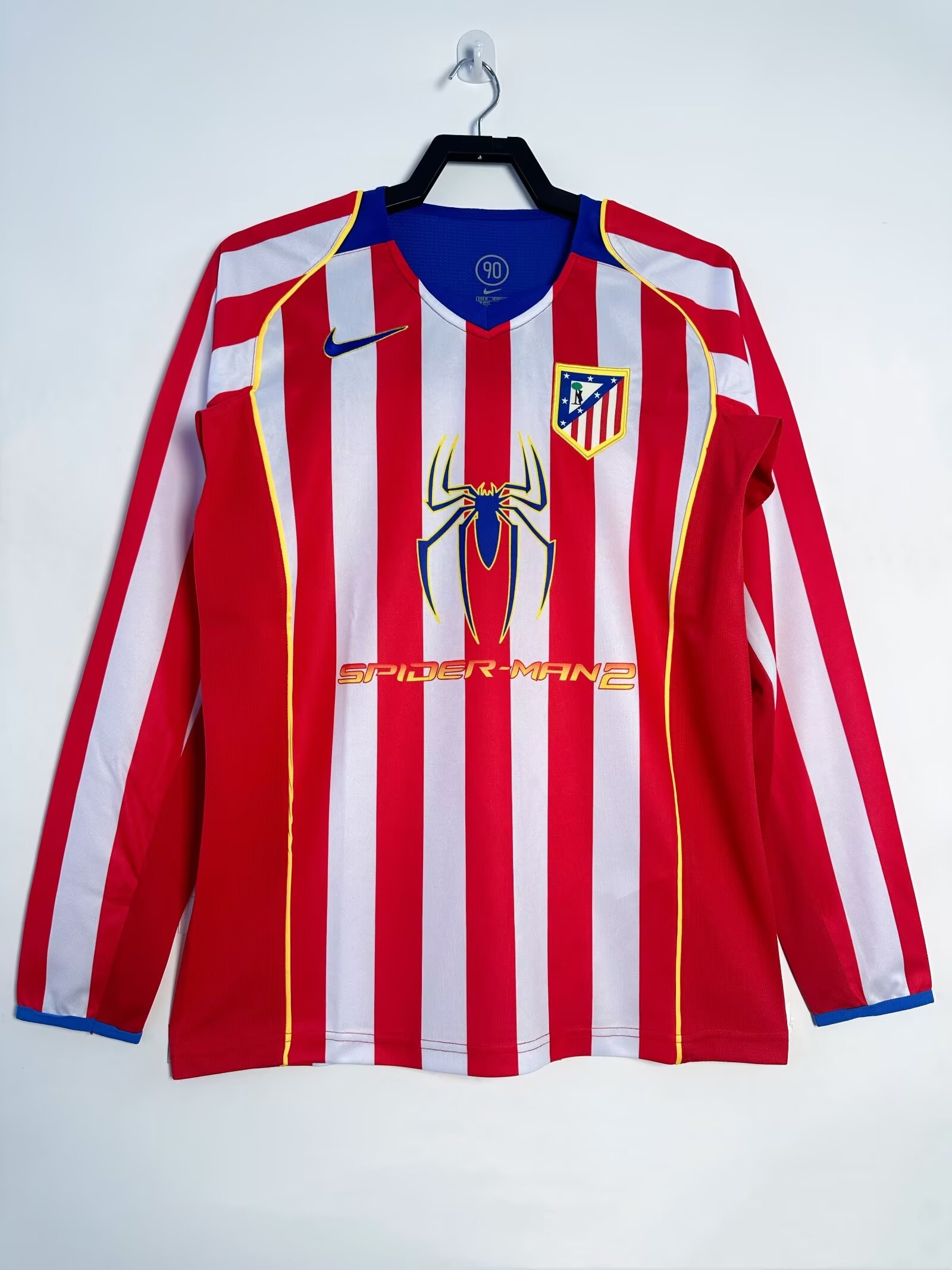 Atletico Madrid Home Long Sleeve Retro Jersey 2004/05