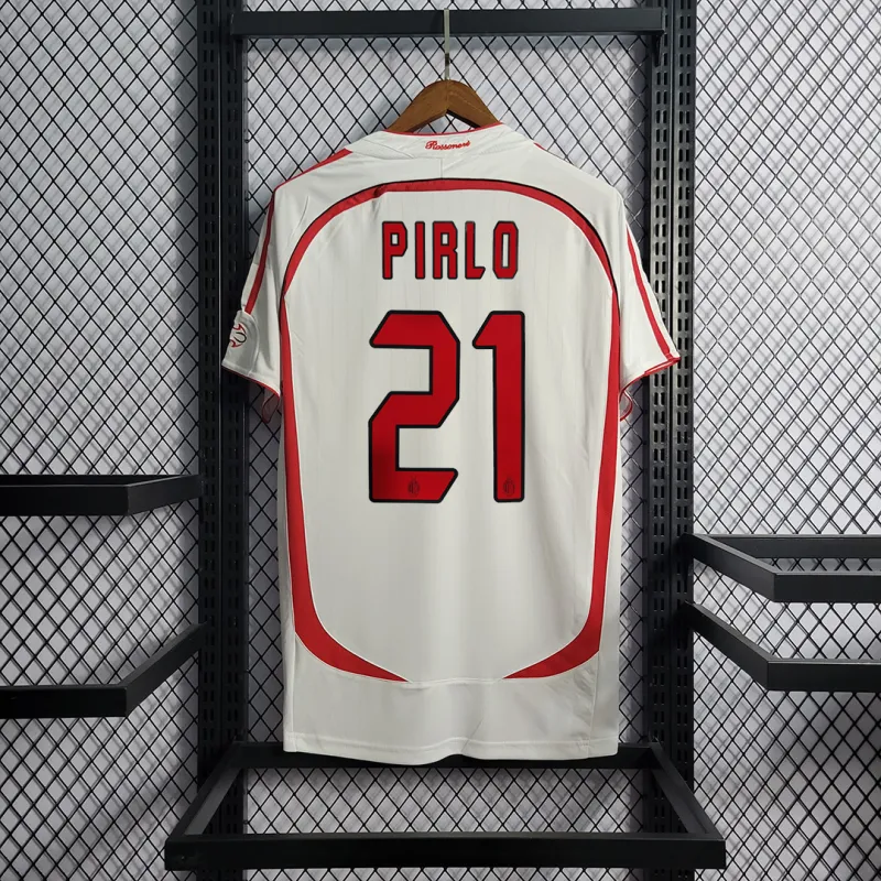 2006-07 AC Milan Ronaldo #99 Kakà #22 Maldini #3 Pirlo #21 UCL Final Retro Jersey Away Replica