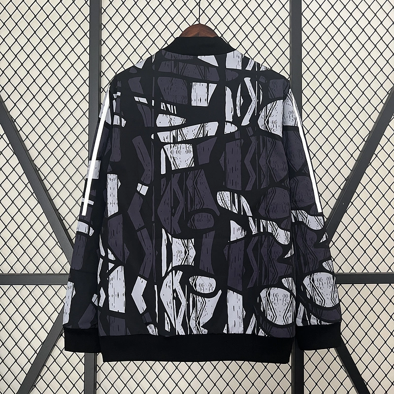 24-25 Arsenal Grey&black Windbreaker Jacket Football