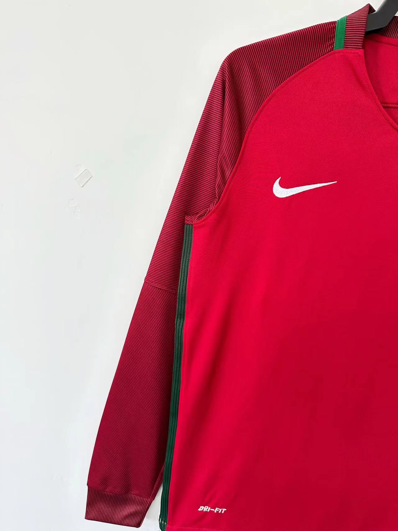 Portugal Retro Home Long Sleeve Jersey 2016