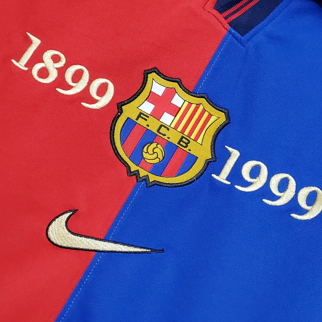 1999/2000 Retro Barcelona Home 100th Anniversary Version Football