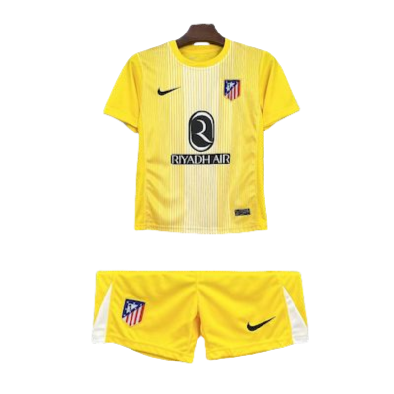 Atletico Madrid Yellow Goalkeeper Kid Kit football jersey 25-26